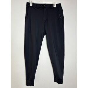 Unbranded Mens Black Performance Tech Joggers Tapered Golf Pants Size Medium